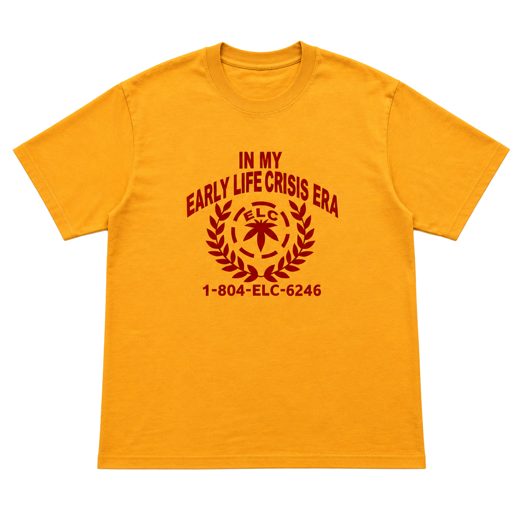 Nettspend In My Early Life Crisis Era Yellow Graphic T-Shirt 1