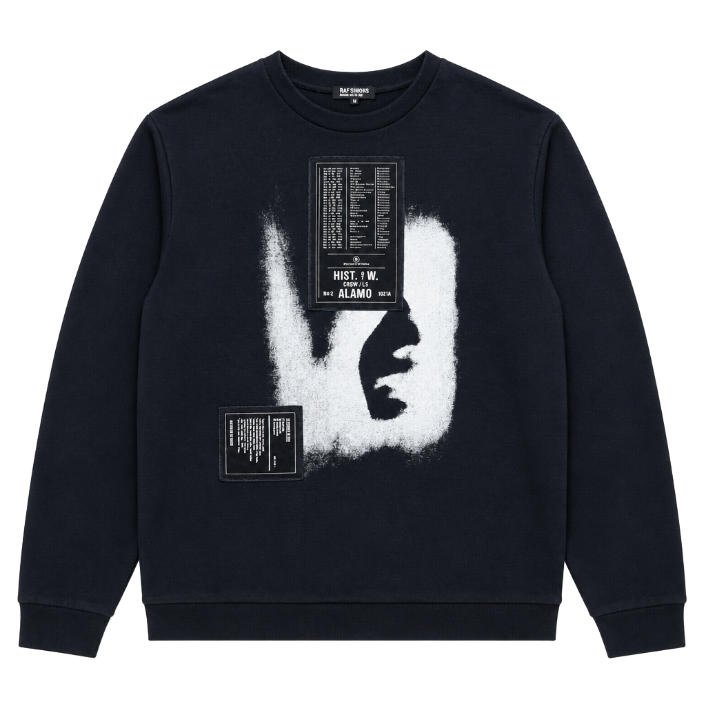 Raf Simons History of My World Alamo Sweatshirt Size 48 Black 1