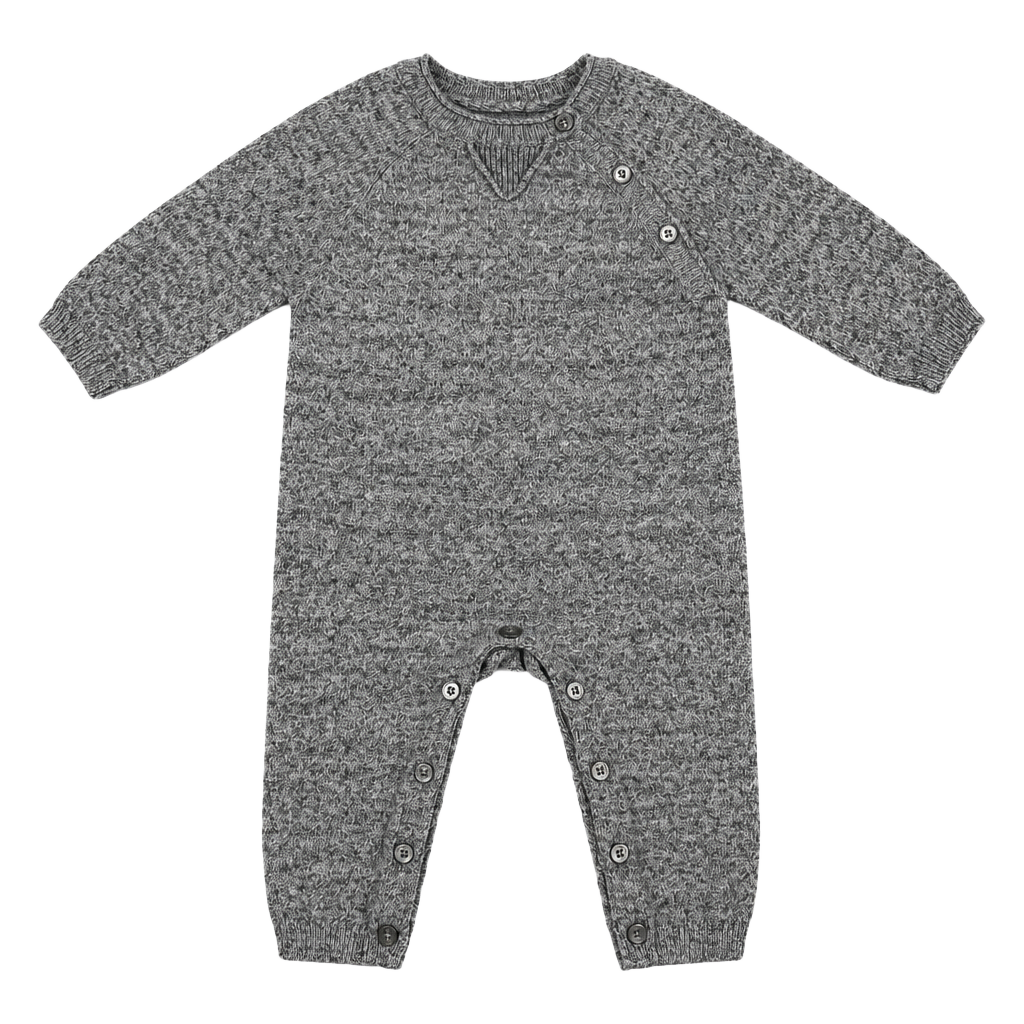 BabyGap Knit Romper Size 3-6 Months Gray Heathered 1