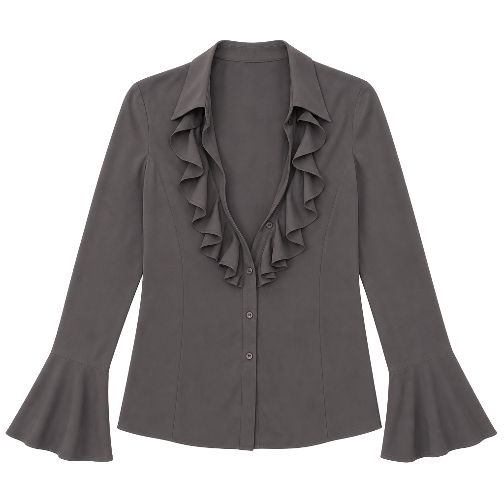 y2k Sheer Ruffle Top 1
