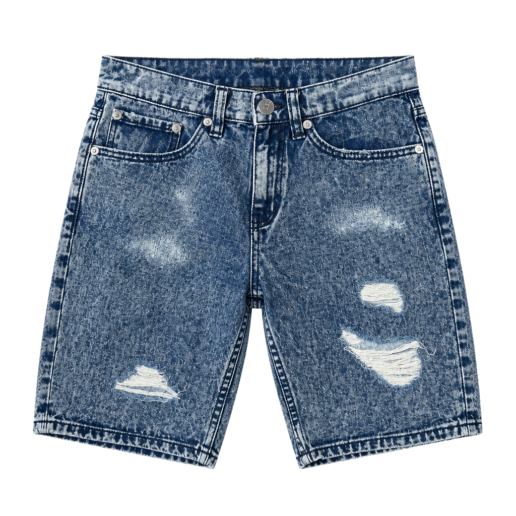 RSQ London Skinny Distressed Acid Wash Denim Shorts Size 30 1