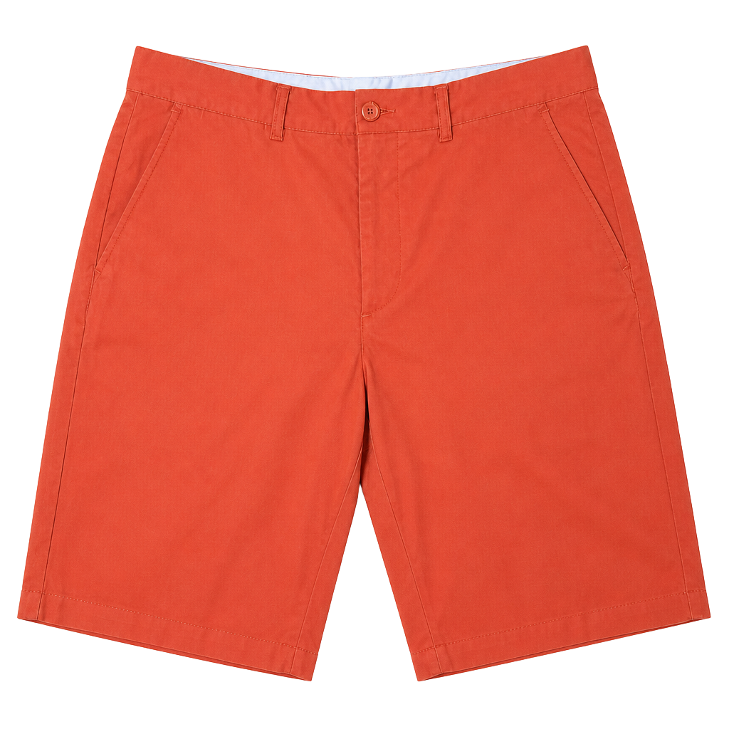 George Shorts Size 36 Rust Orange Flat Front Chinos 1