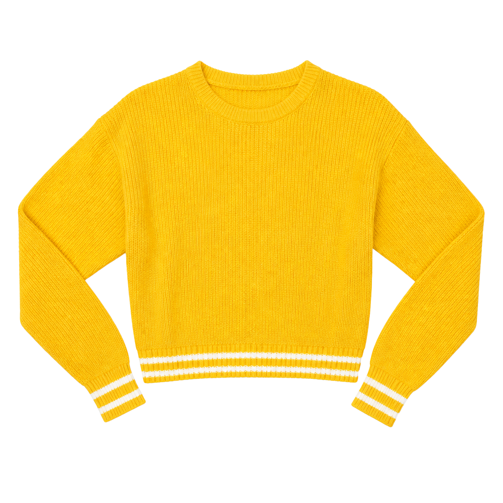 Hollister Sweater Size S Yellow Knit Pullover 1