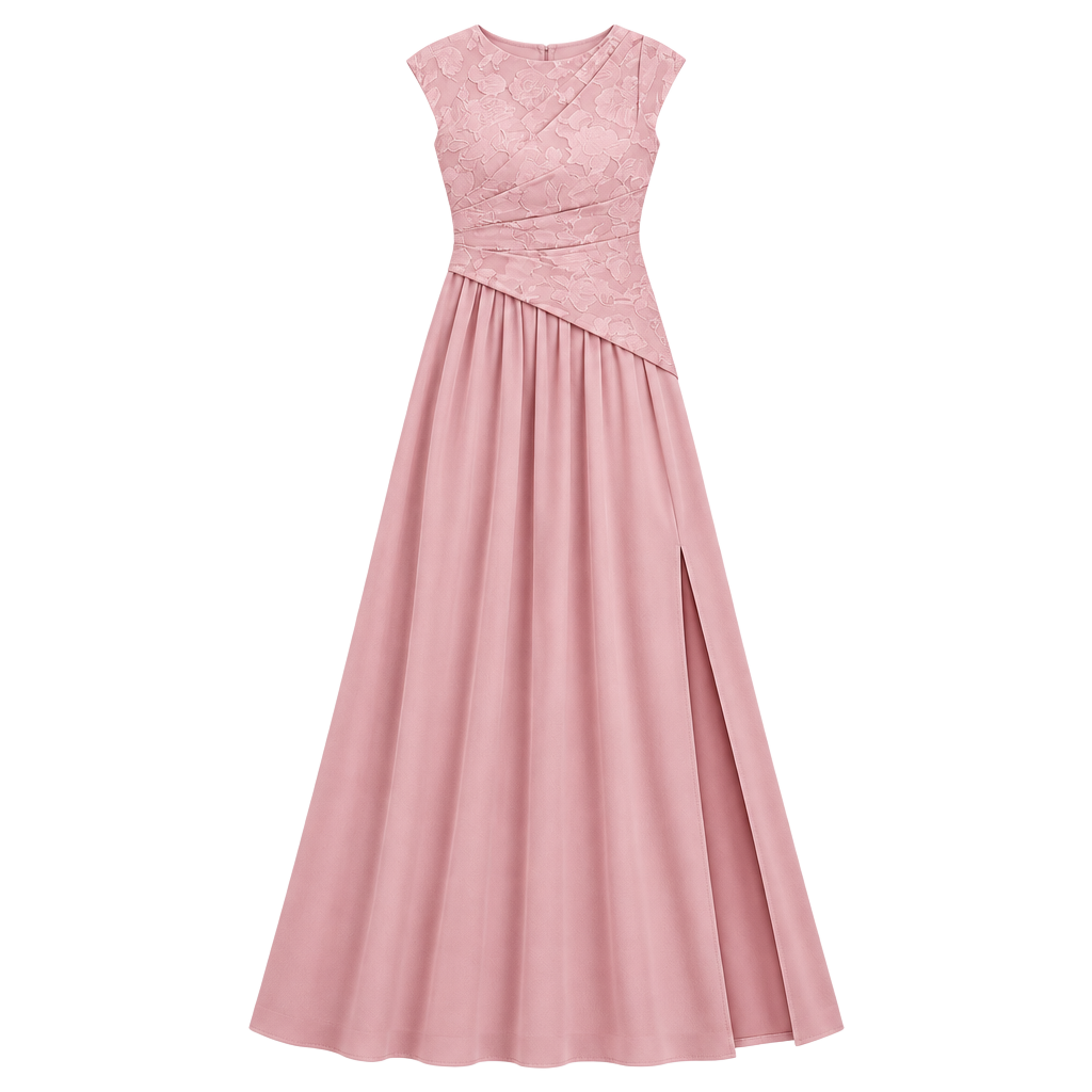 Azazie KalleenDusty Rose A-Line Pleated Chiffon Dress 1