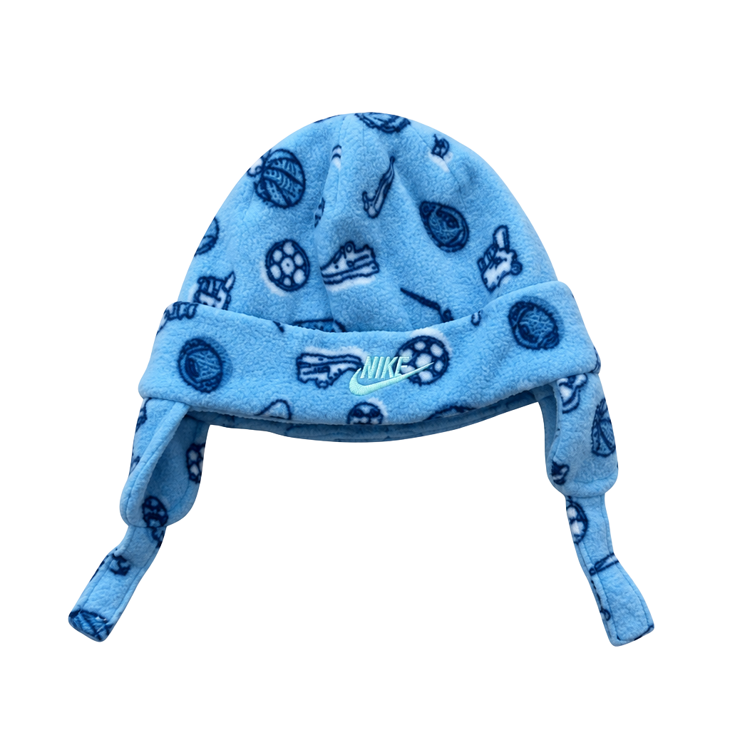 Nike Fleece Trapper Hat Blue Sports Print 1