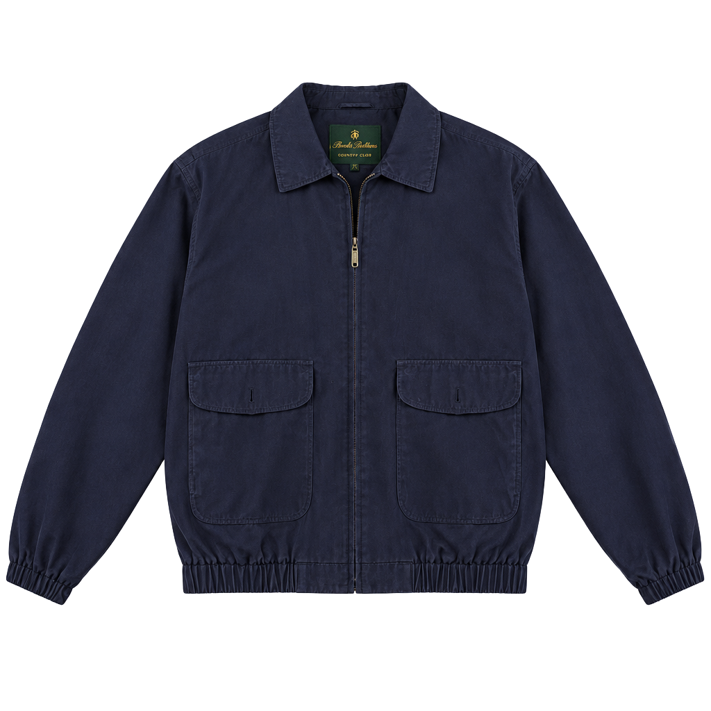 Bobby Jones Outerwear Collection Jacket Size L Navy Silk Full Zip 1