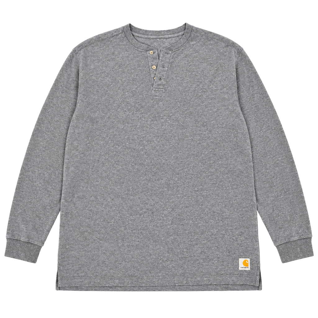 Carhartt Thermal Long Sleeve Henley 2XL Gray Cotton 1