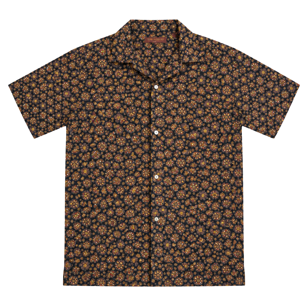 Tori Richard Hawaiian Shirt Size XL Black Floral Print Cotton Lawn Short Sleeve 1
