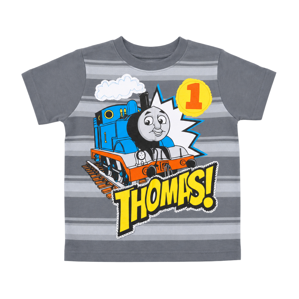 Thomas & Friends Toddler Boy's Short Sleeve Gray T-Shirt Size 2T 1
