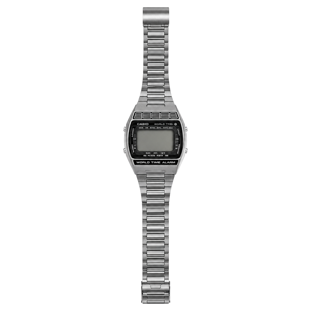 Seiko World Timer Alarm Digital Watch A239-5009 Stainless Steel 1