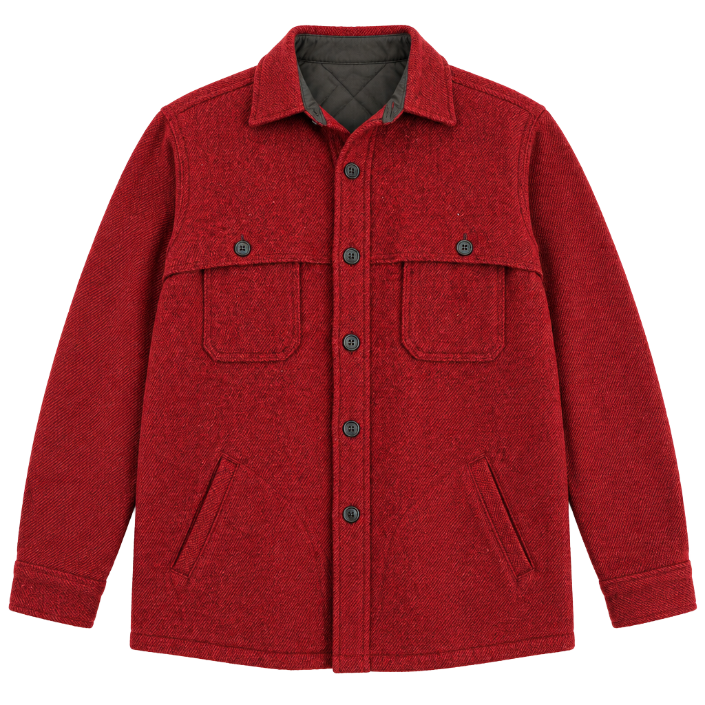 Woolrich Wool Shirt Jacket Red 1
