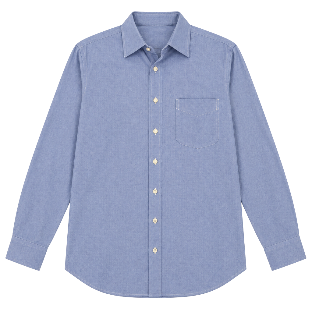 Gitman Bros Pinpoint Oxford Shirt 17 1/2 34 Blue Long Sleeve 1