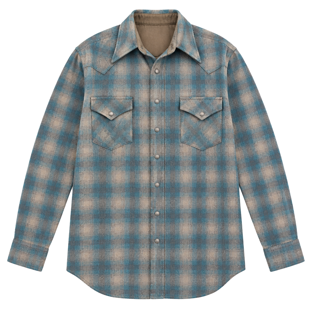 Pendleton Canyon Western Shirt Size XXL Blue Plaid Wool 1