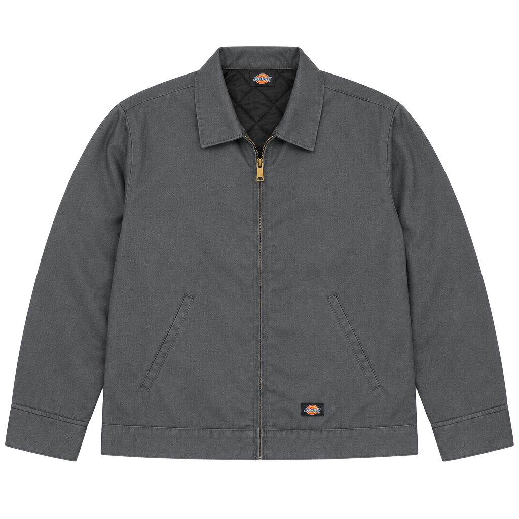 Dickies Quilted Lined Eisenhower Jacket Size 3XLR Charcoal Gray 1