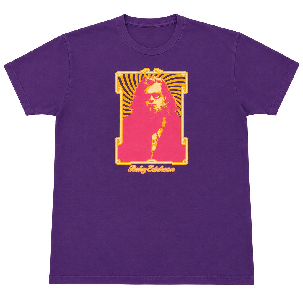 Roky Erickson Graphic Print T-Shirt Purple L 1