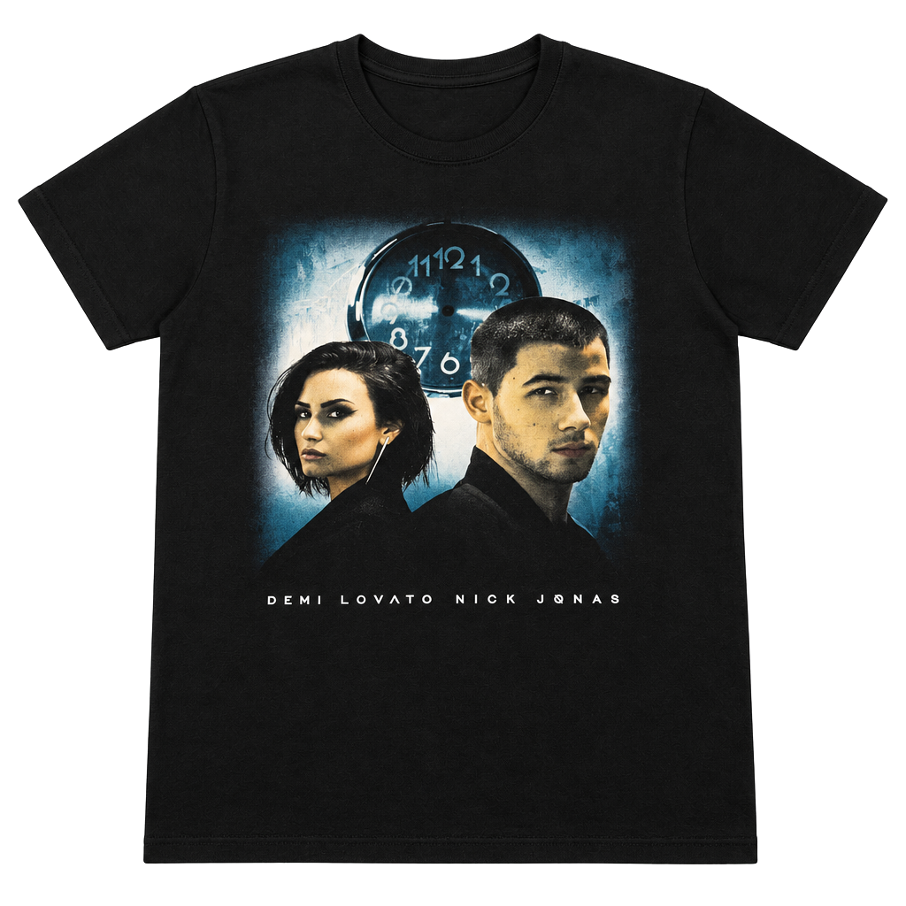 Gildan Demi Lovato Nick Jonas 2016 Tour T-Shirt Size M Black 1