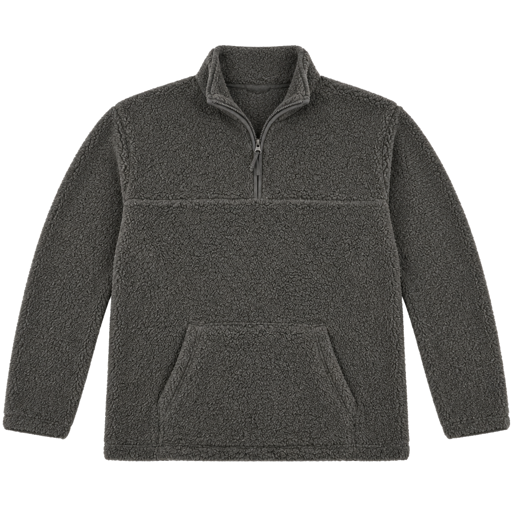 No Boundaries Sherpa Pullover Size 3XL Brown Fleece 1/4 Zip Sweatshirt 1