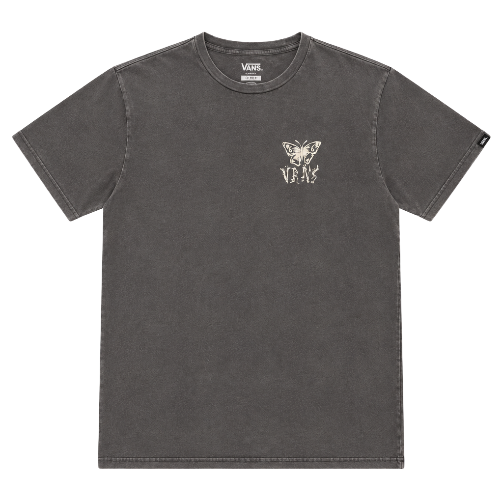 Vans Graphic T-Shirt XX-Large Gray Butterfly Off The Wall Slim Fit 1