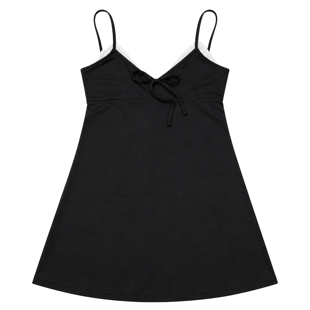 Wild Fable Layered Mini Dress Size S Black White 1