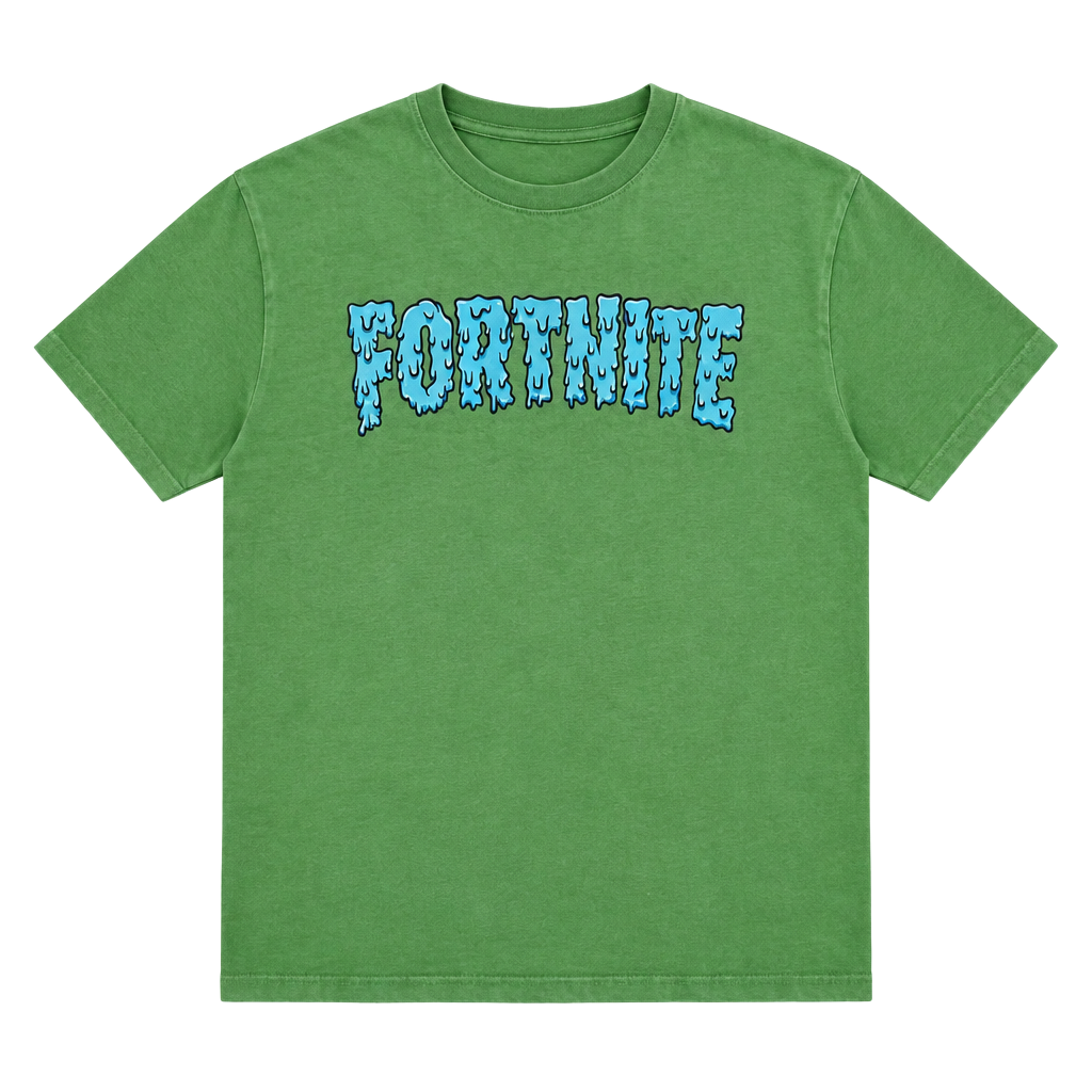 Fortnite Graphic Boys T-Shirt Size 2X(16-18)Green Blue Logo 1