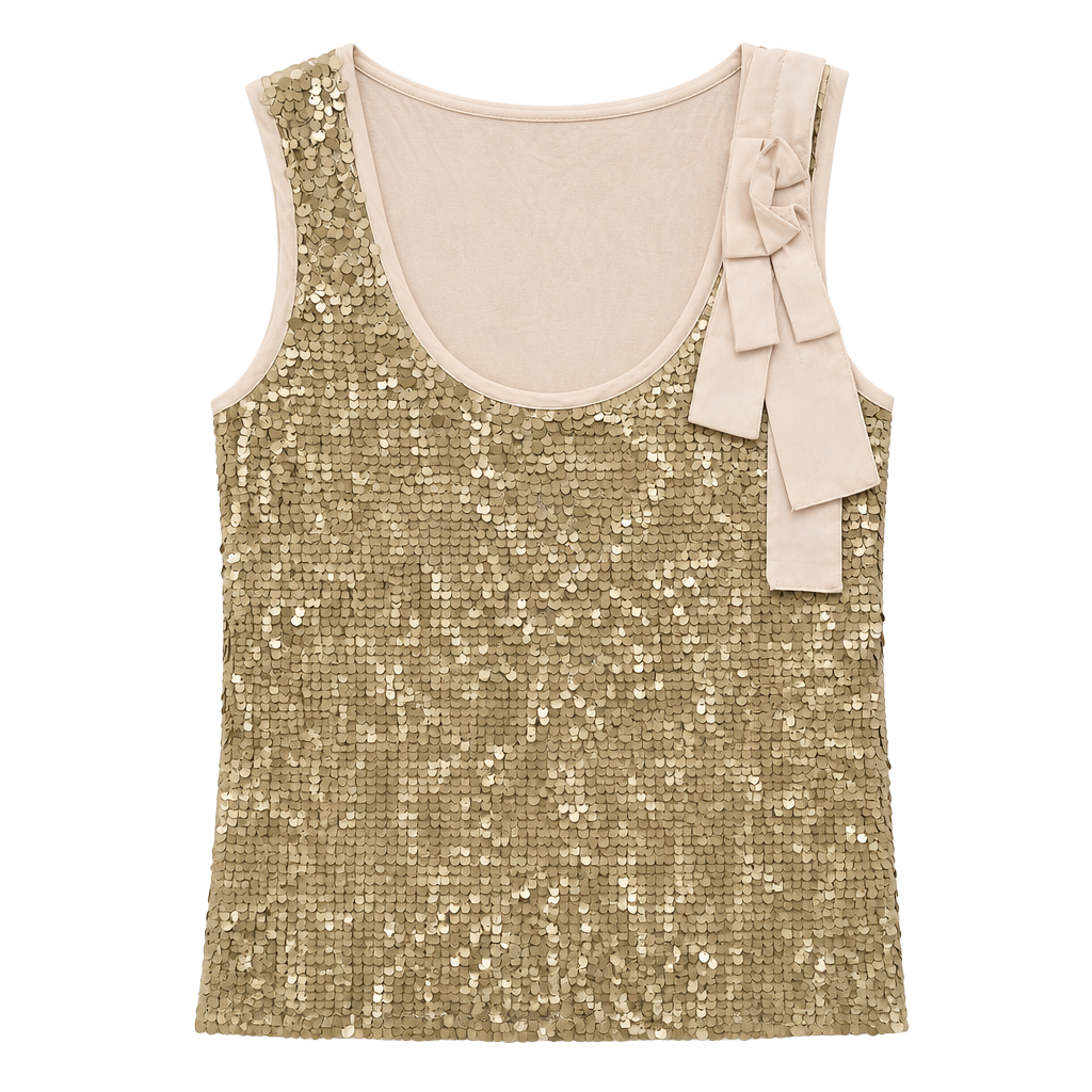 New York & Company Collection Sequin Tank Top Size L 1