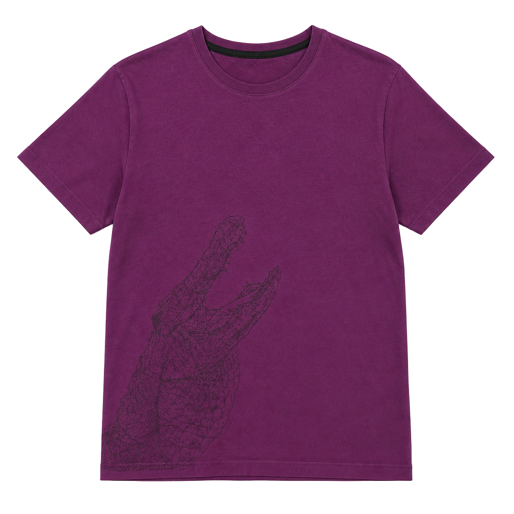 Lacoste Purple Regular Fit Large Crocodile Graphic T-Shirt Size US XXL 1