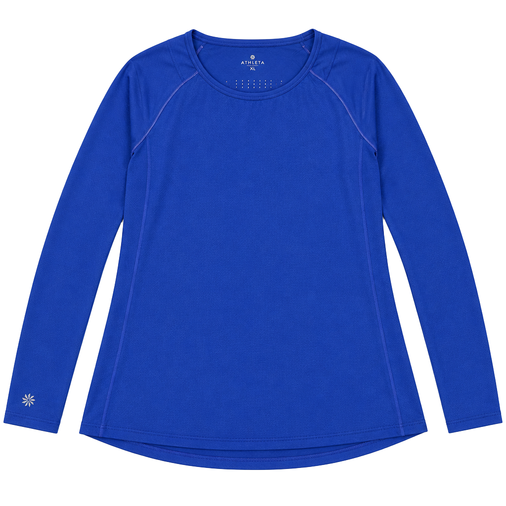 Athleta Long Sleeve Shirt Size XL Blue 1