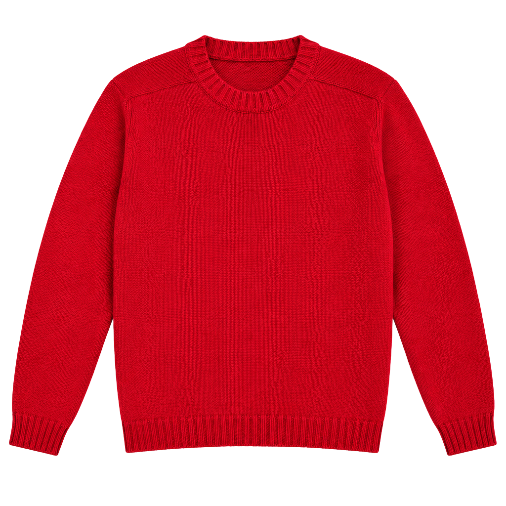 St John's Bay Cotton Crewneck Sweater Size Large Red 1