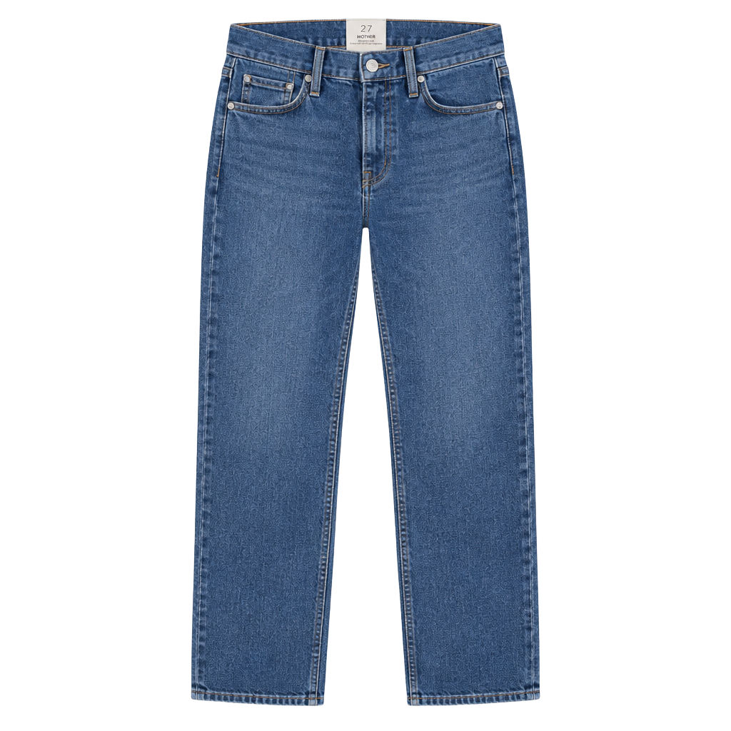 Mother Snacks The Half Eaten Fray Jeans Size 27 Blue Denim 1