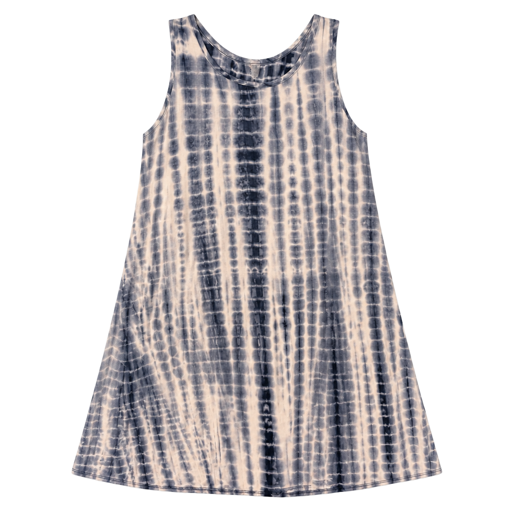 Silverwear Tank Dress Size M Blue Tie Dye Maxi 1