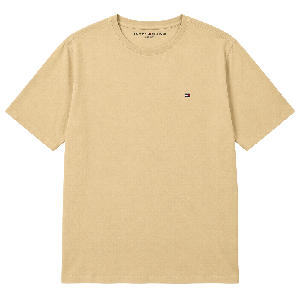 Tommy Hilfiger Crew Neck T-Shirt Size XXL Yellow Logo 1