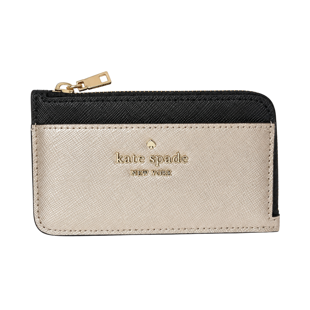 Kate Spade New York Saffiano Leather Zip Card Case Wallet 1