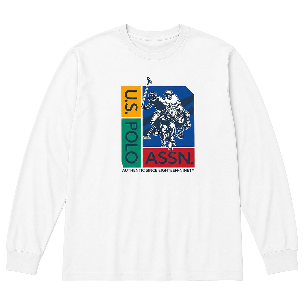 U.S. Polo Assn. Long Sleeve Graphic T-Shirt White Youth XL 14-16 1