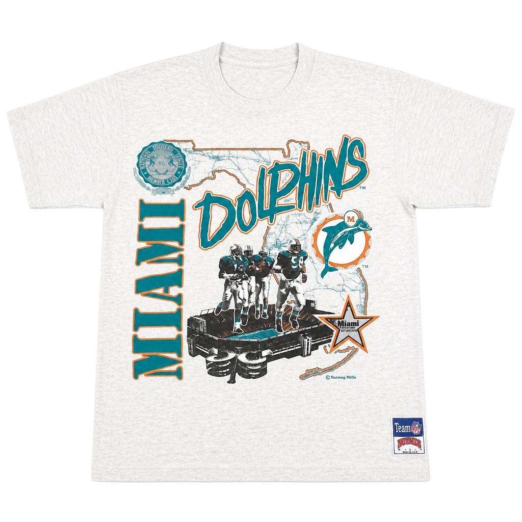 90's Miami Dolphins Nutmeg NFL T Shirt Size Medium – , 1