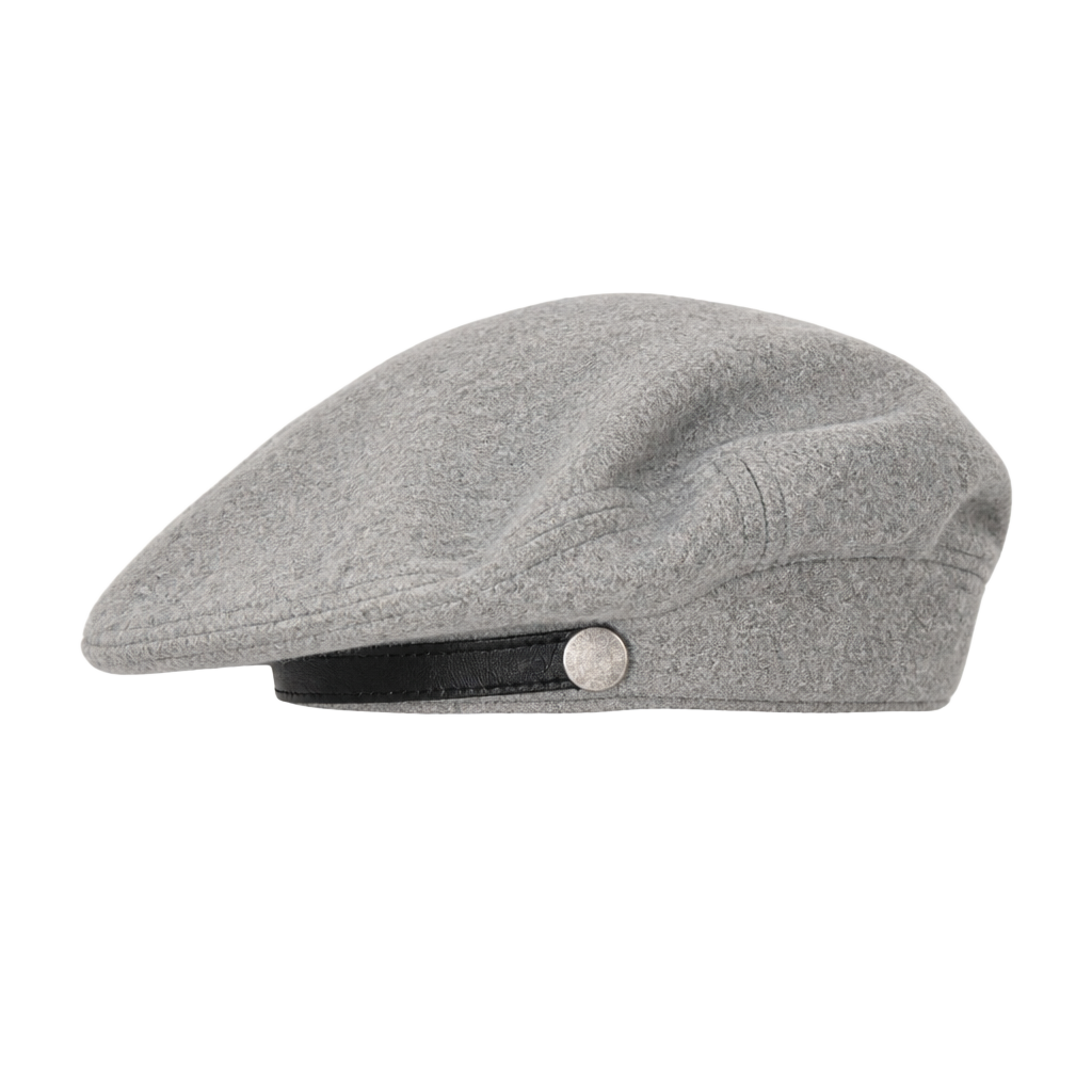 A New Day Newsboy Cap Gray Wool Blend Faux Leather Trim New With Tags 1