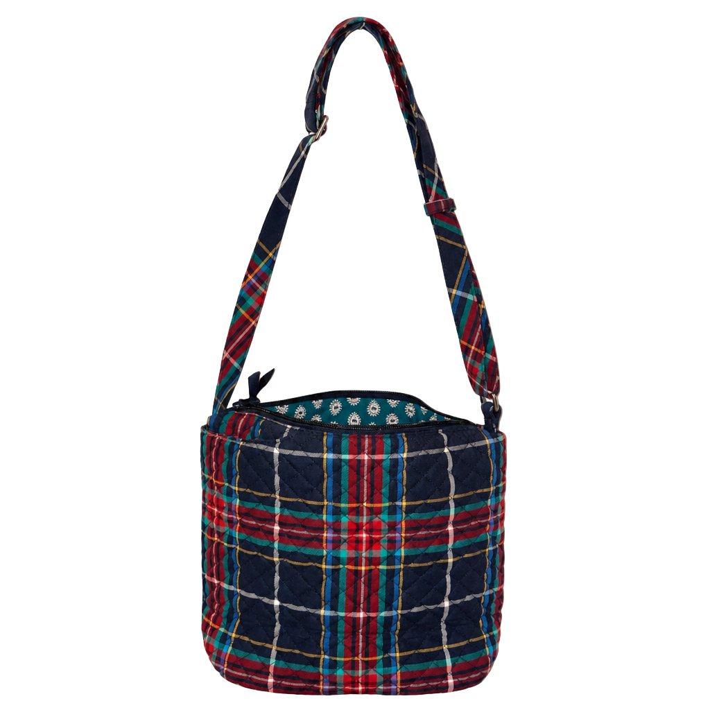 Vera Bradley Quilted Plaid Crossbody Bag 1