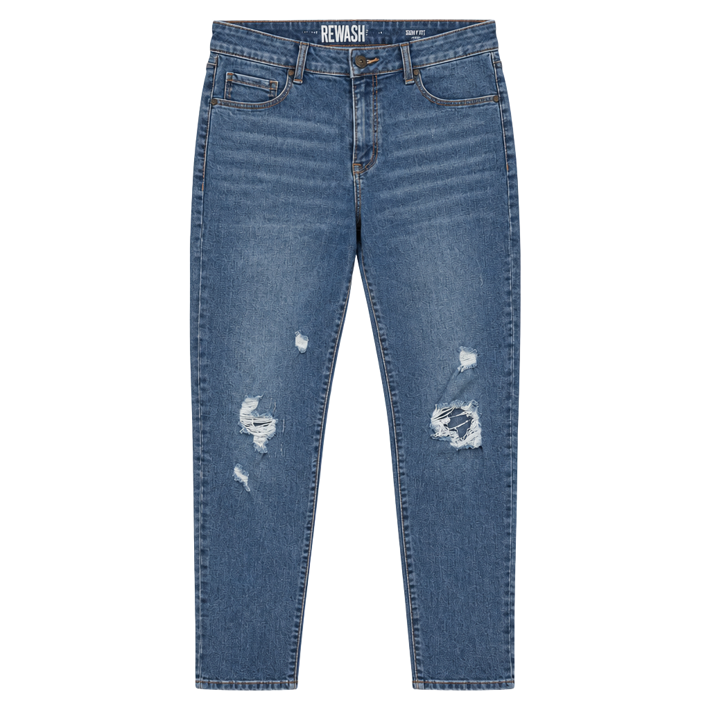 Rewash Mid Rise Skinny Jeans Size 13 Distressed Wash 1