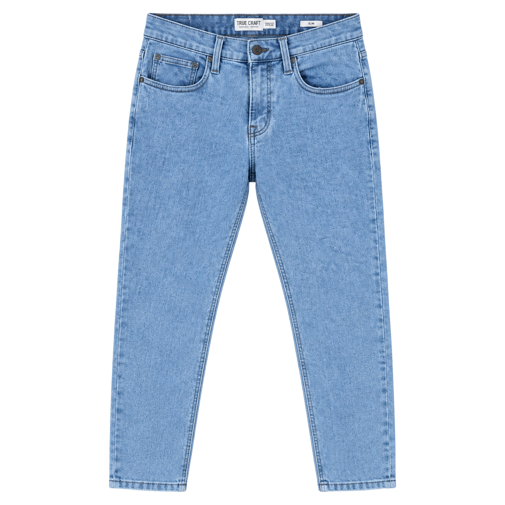 True Craft Slim Jeans 32x32 Light Wash Denim 1