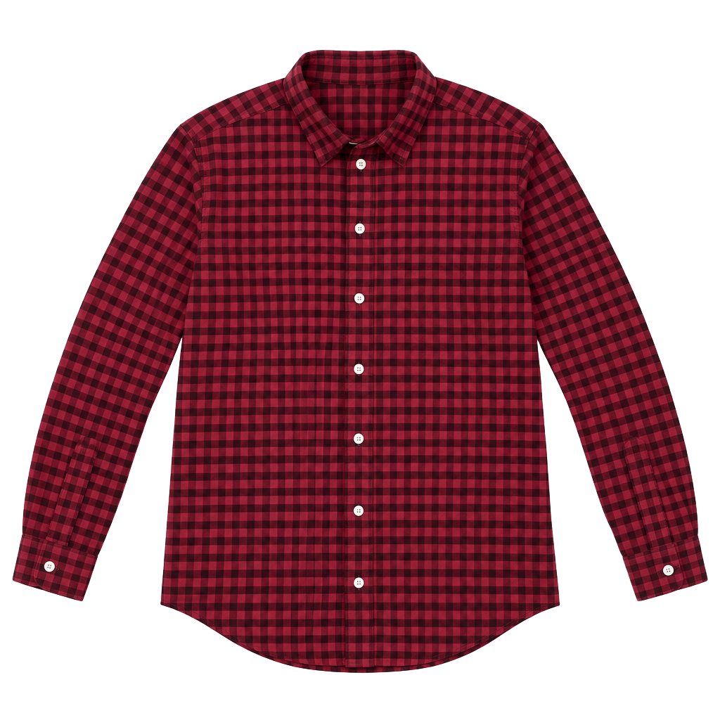 PLACE Red Plaid Button Down Shirt Size S/P Adult 1