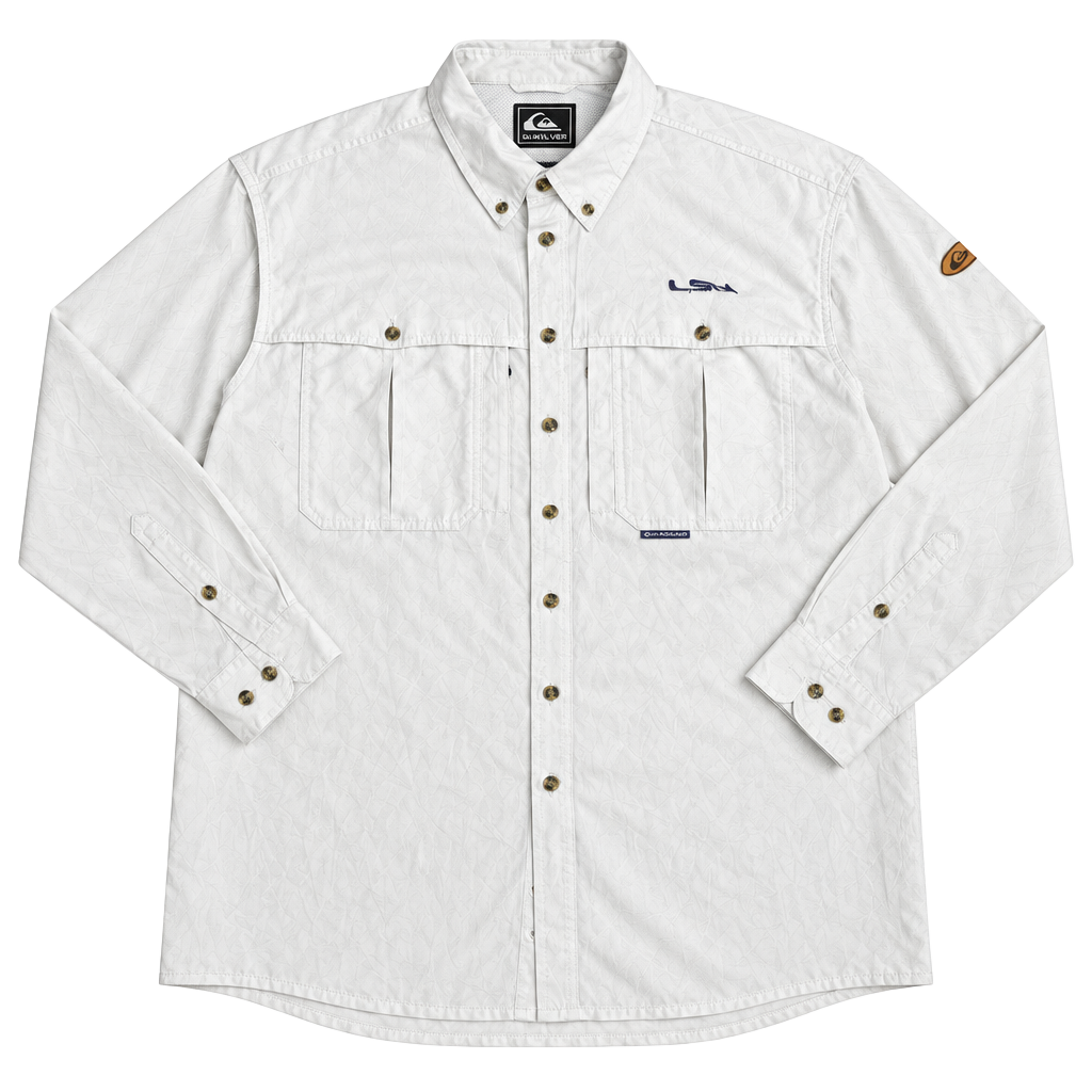 Drake Clothing Co LSU Tigers White Fishing Shirt Mens Size XL 1