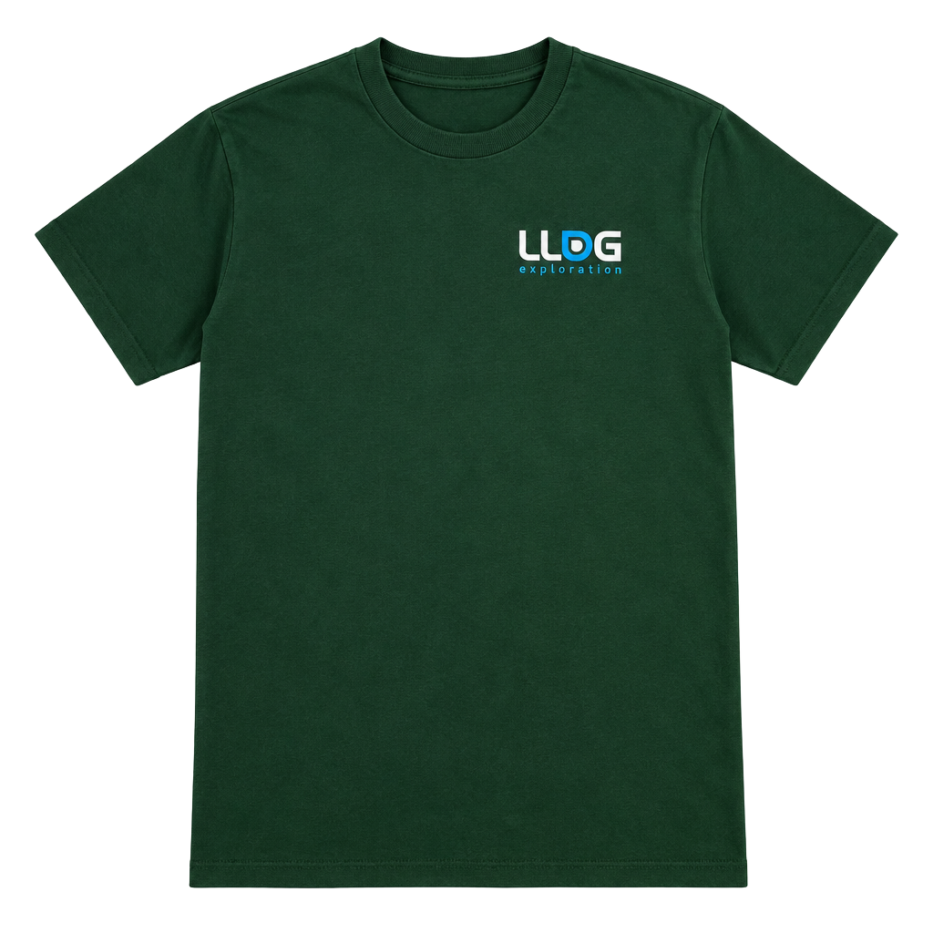 Gildan LLOG Exploration Dark Green Graphic T-Shirt Medium 1