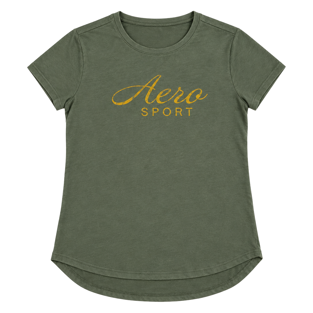 Aeropostale Sport Olive Green Gold Logo Graphic Tee Shirt XL 1