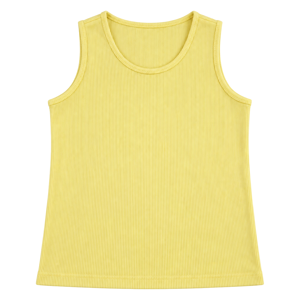 ALIA Yellow Ribbed Sleeveless Knit Tank Top Size 1X 1