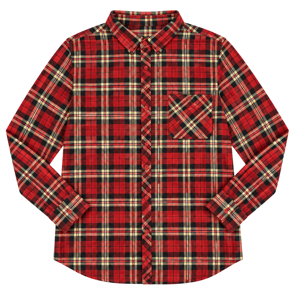 Time and Tru Red Plaid Button Up Flannel Shirt Size XL 16-18 1
