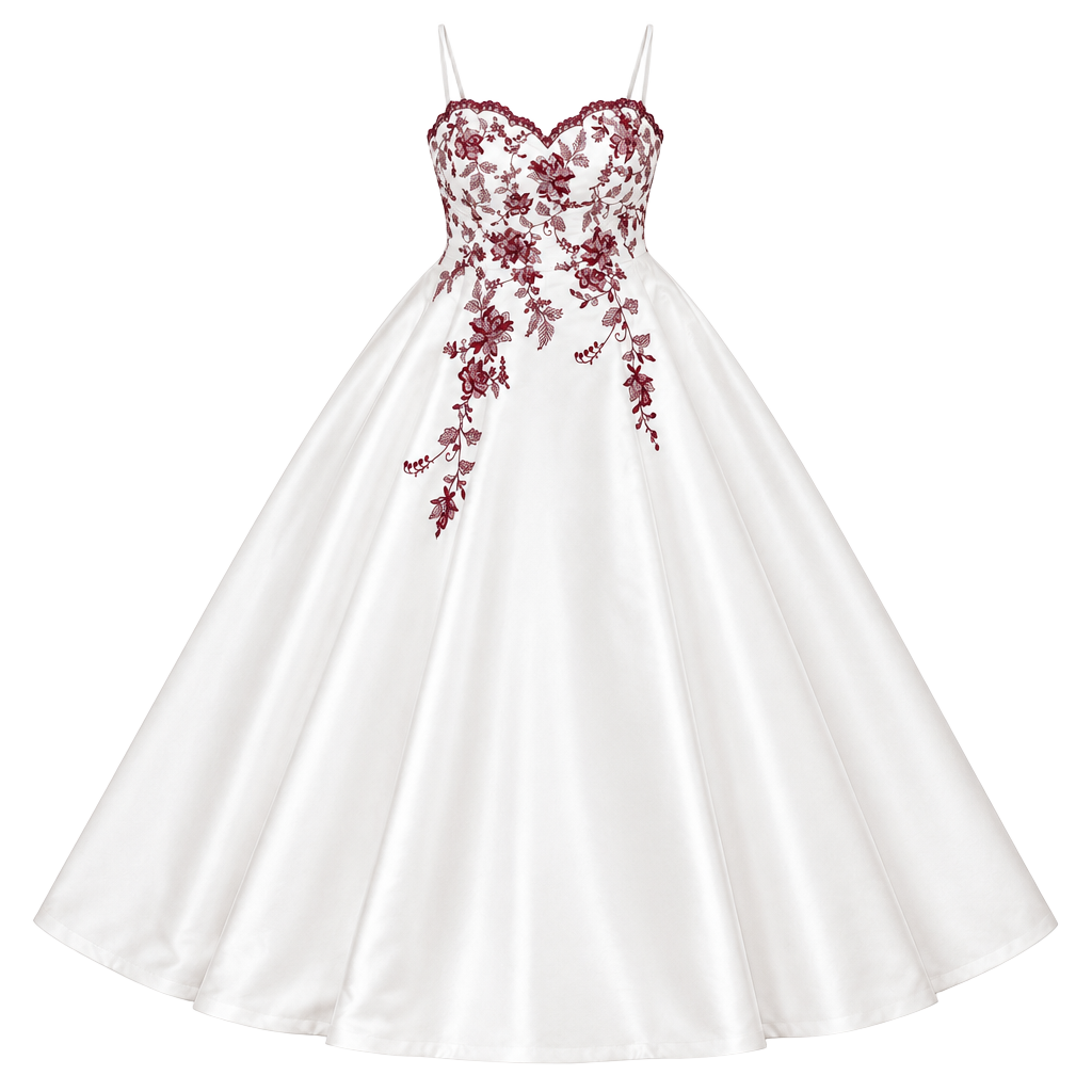 David’s Bridal White Embroidered Strapless Formal Ball Gown Wedding dress 1