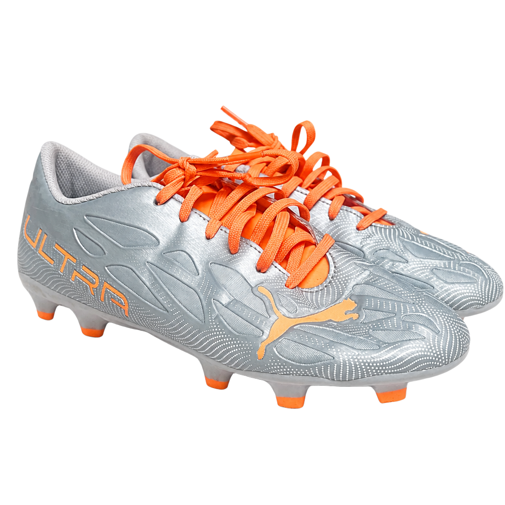 Puma Ultra 4.4 FG/AG Firm Ground Soccer Cleats - Diamond Silver/Neon Citrus 1