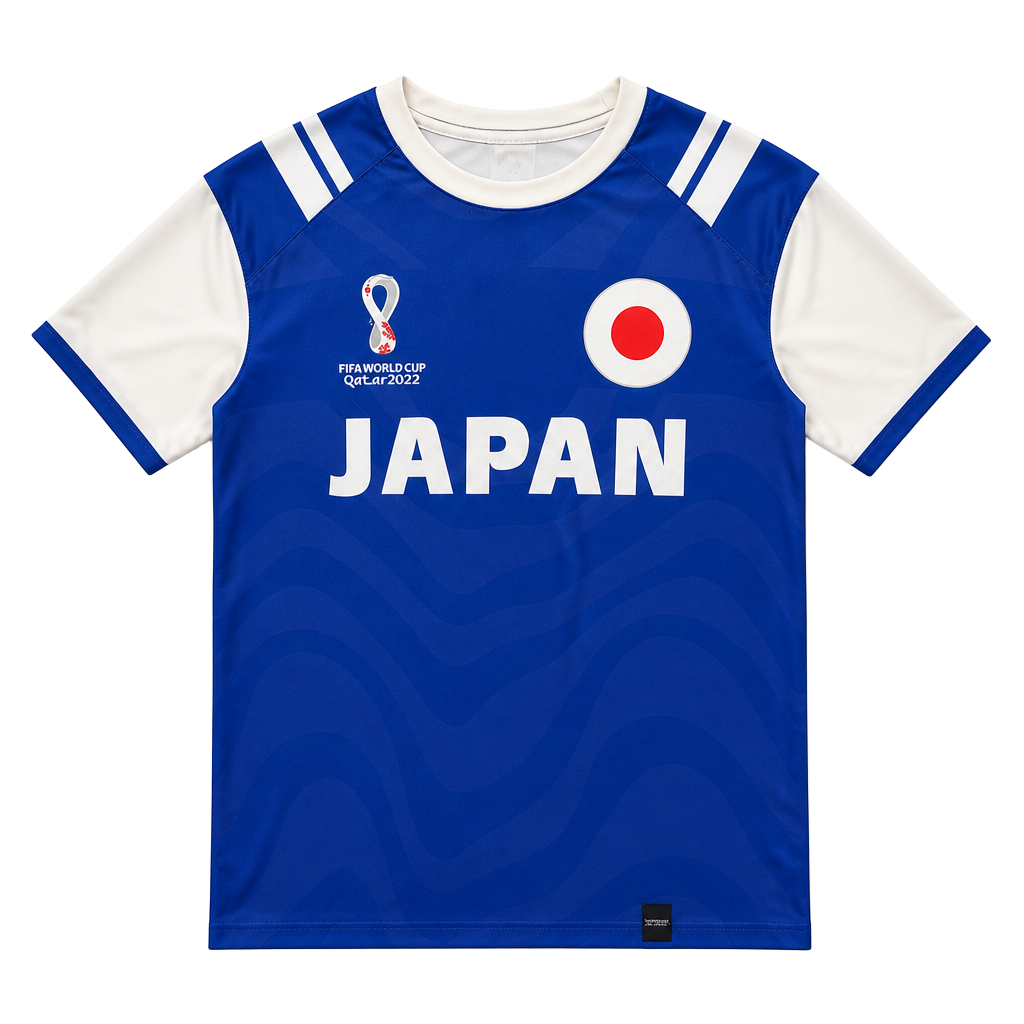 FIFA World Cup Qatar 2022 Japan Soccer Jersey Size L Blue White 1