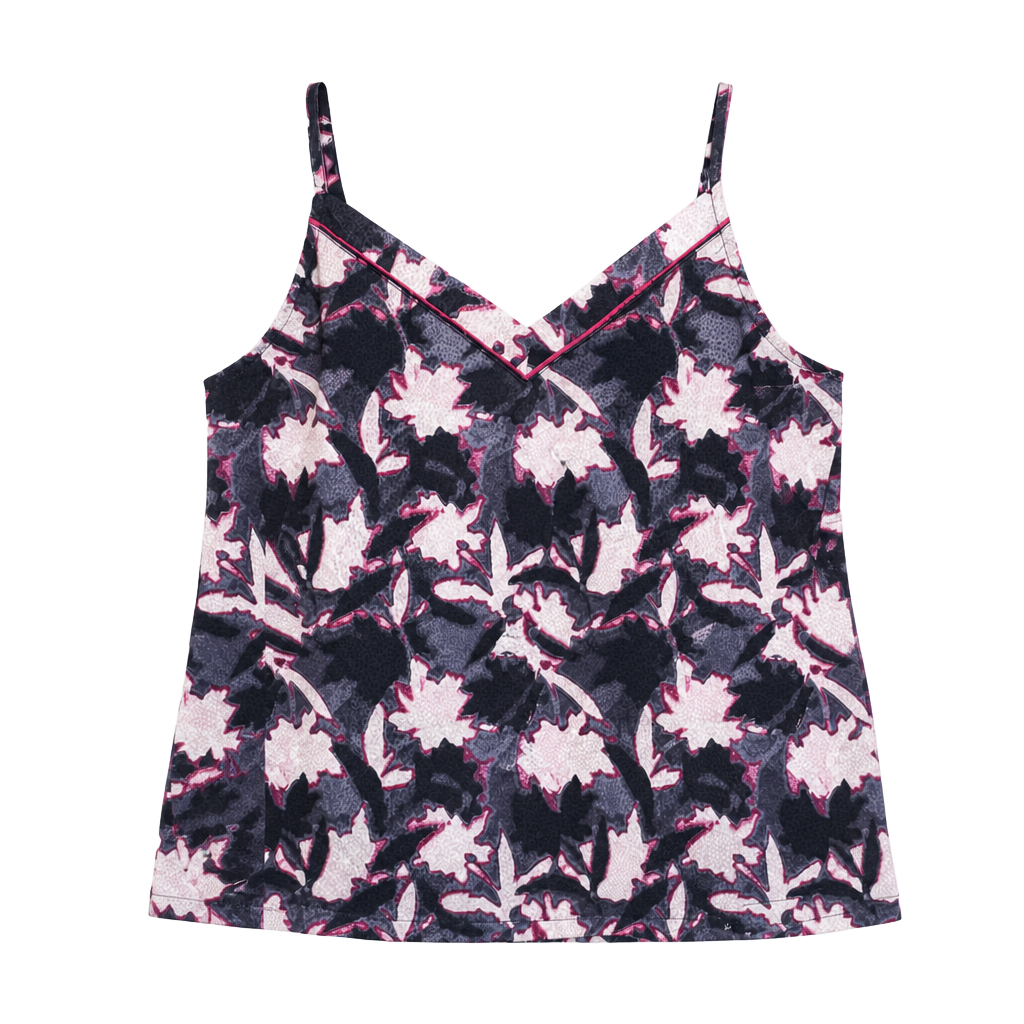 BCBGMAXAZRIA Women's Sleeveless Floral Print V-Neck Cami Tank Top - Size M 1