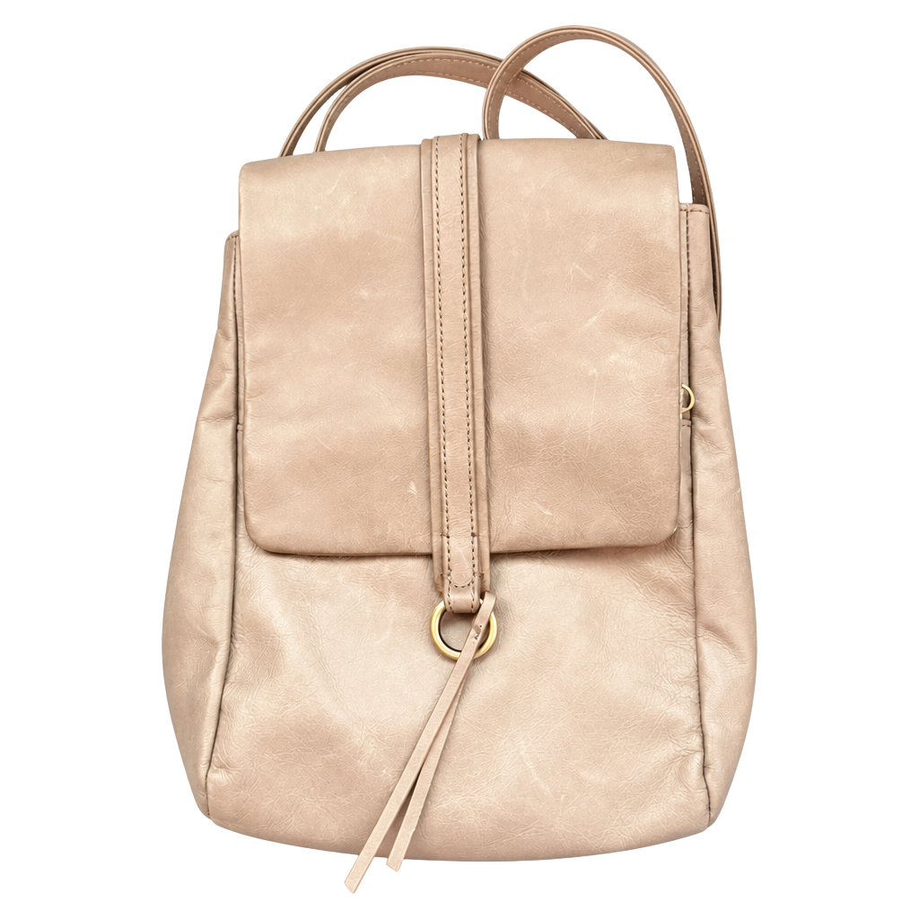 Hobo River Leather Backpack in Metallic Tan 1