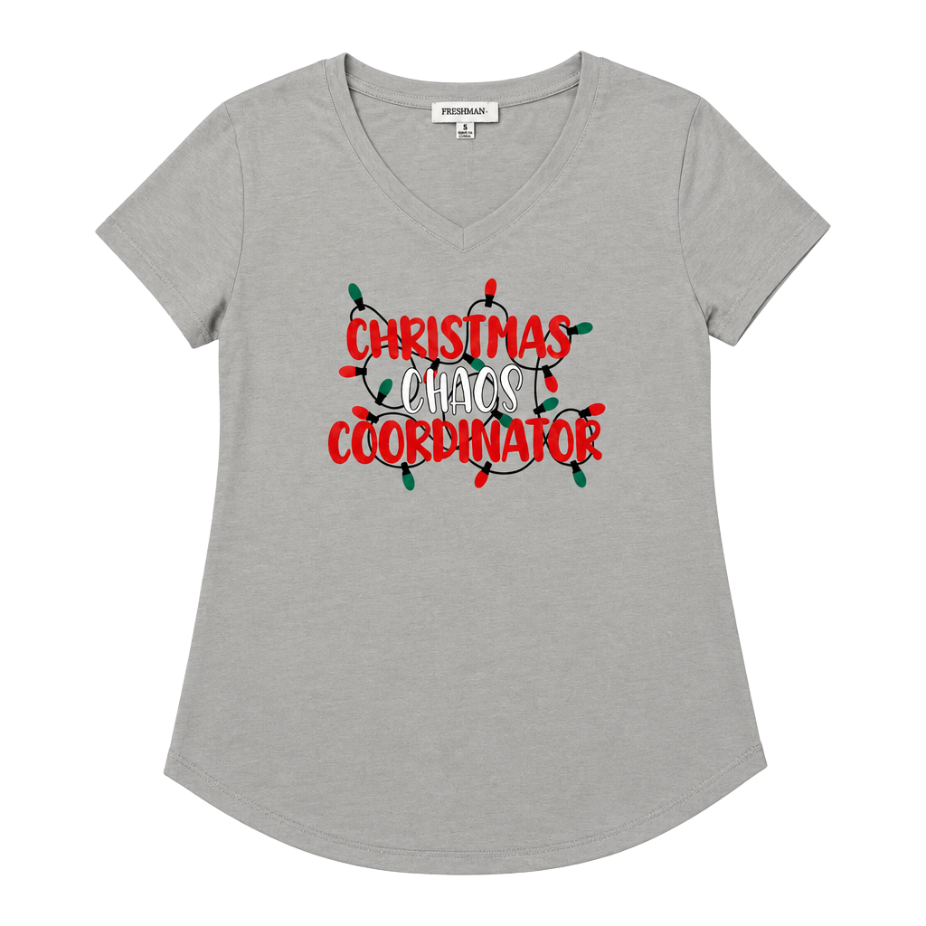 Christmas Chaos Coordinator T-Shirt Size S Gray 1